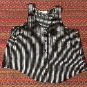 SATIN STRIPED TULIP OPEN BACK TANK